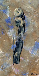 Peinture intitulée "Peuple Peul" par Kriss Carles, Œuvre d'art originale