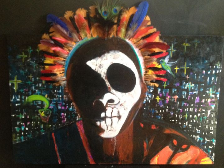 Painting titled "Voodoo Nights" by Krista Ryan, Original Artwork, Oil