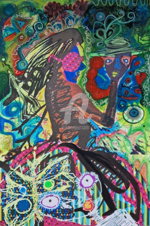Painting titled "Gothika" by Kristiana Proykova, Original Artwork, Acrylic