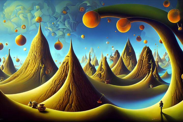 Arts numériques intitulée "Lost Planet" par Kristina Ivanova, Œuvre d'art originale, Peinture numérique