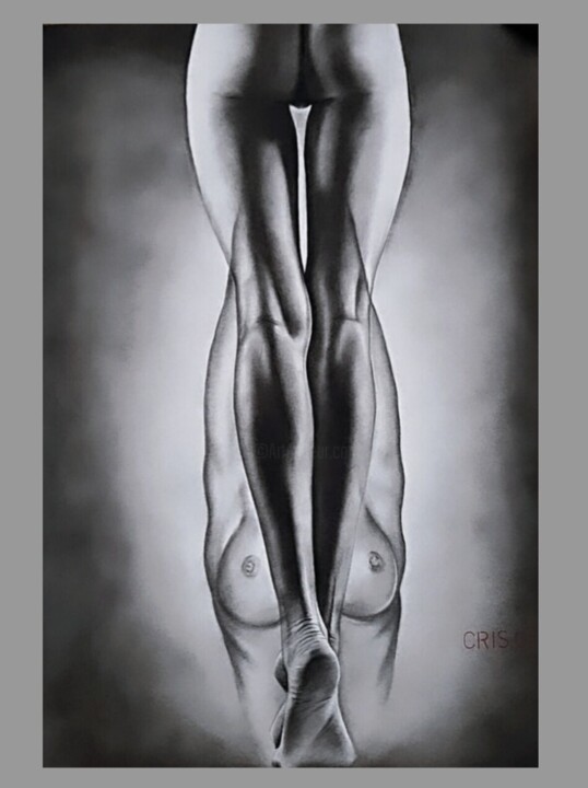 Painting titled "Untitled" by Kristina Likhovitskaya (Cris.Om), Original Artwork, Charcoal