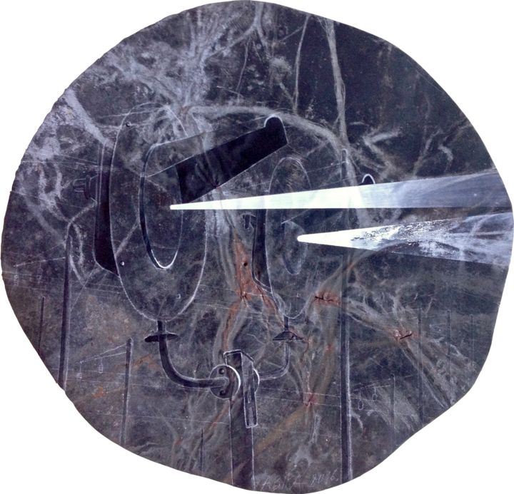 Painting titled "Lasers" by Kristine Abika, Original Art, Acrylic
