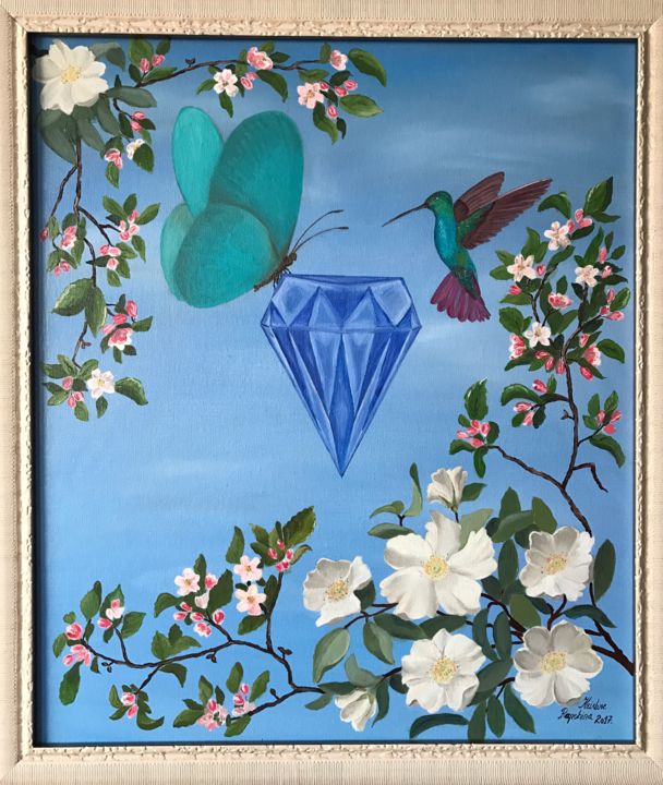 "Fairy Tale Diamond" başlıklı Tablo Kristine Rapohina tarafından, Orijinal sanat, Petrol