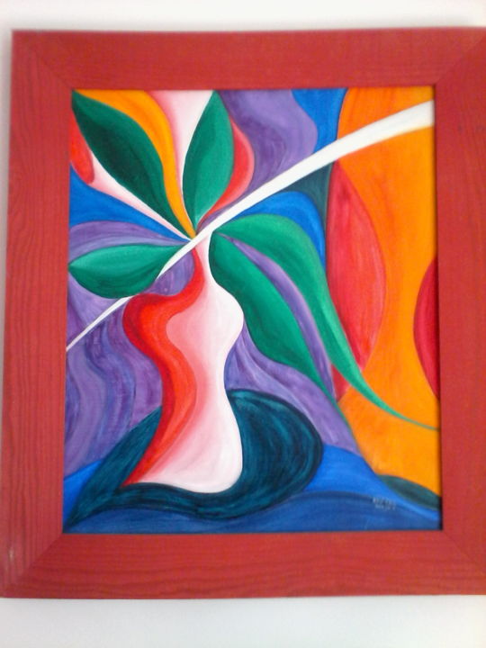 Peinture intitulée "FLOWERS 1" par Kristyan Boutier, Œuvre d'art originale, Huile Monté sur Châssis en bois