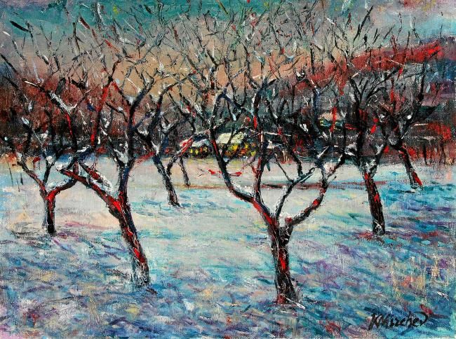 Painting titled "Cold" by Krassimir Mirchev, Original Artwork