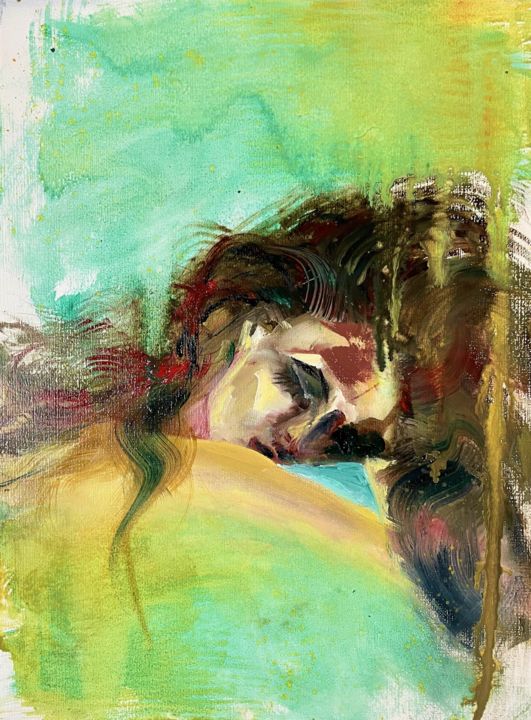 Картина под названием "sleep" - Anastasiya Krokhmal ( Art Kroha), Подлинное произведение искусства, Масло