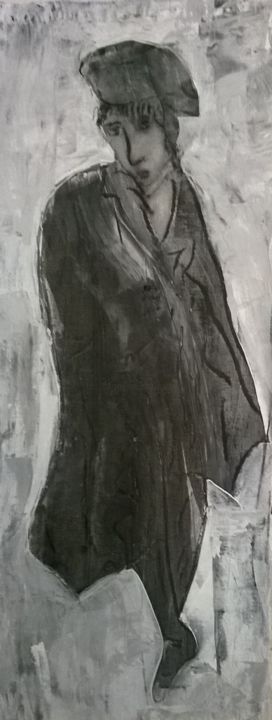 Ζωγραφική με τίτλο "Second pas de danse" από Agnan Kroichvili, Αυθεντικά έργα τέχνης, Ακρυλικό Τοποθετήθηκε στο Ξύλινο φορεί…