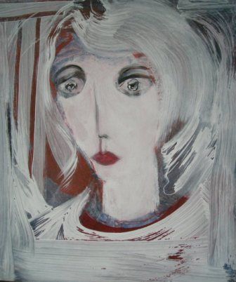 Painting titled "femme médusée" by Agnan Kroichvili, Original Artwork