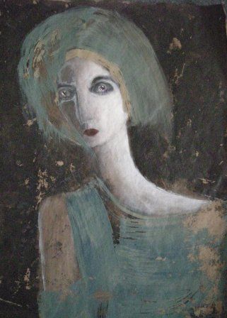 Painting titled "femme tout court" by Agnan Kroichvili, Original Artwork, Acrylic