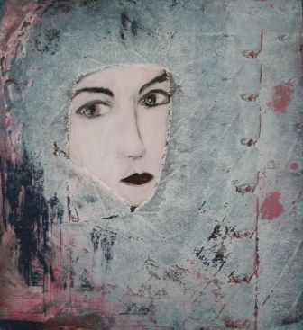 Schilderij getiteld "la reine des glaces" door Agnan Kroichvili, Origineel Kunstwerk, Acryl