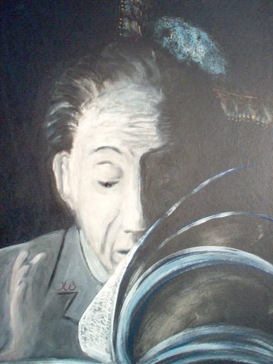 Painting titled "Jorge Luis BORGES" by Agnan Kroichvili, Original Artwork