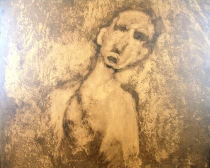 Painting titled "L'homme sauvage" by Agnan Kroichvili, Original Artwork