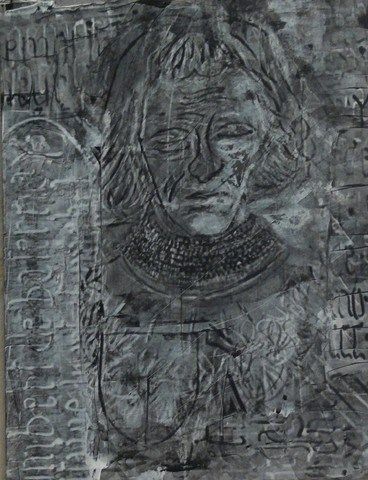 Painting titled "Ymbert de Batarnay" by Agnan Kroichvili, Original Artwork, Acrylic Mounted on Wood Panel