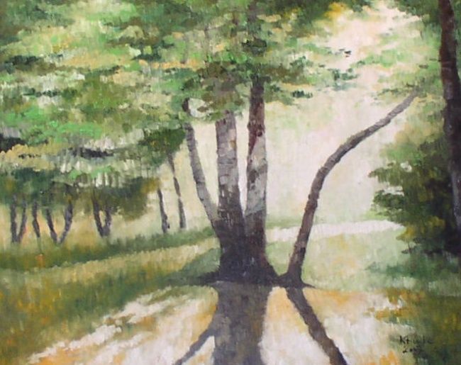 Painting titled "FORET A PSZCZYNA" by Kromka, Original Artwork