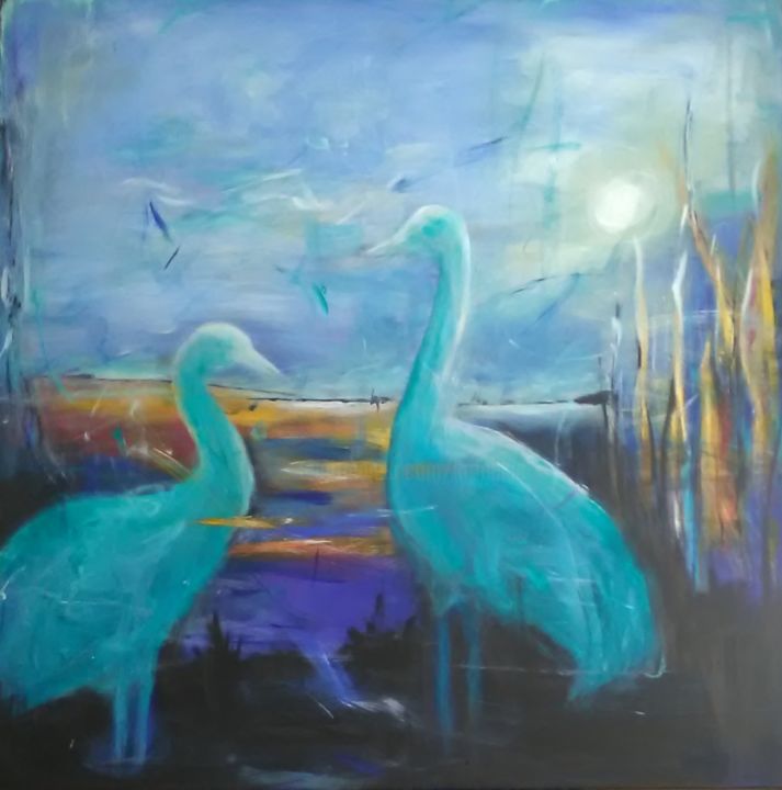 Painting titled "Morning" by Maja Kronblad, Original Art, Acrylic
