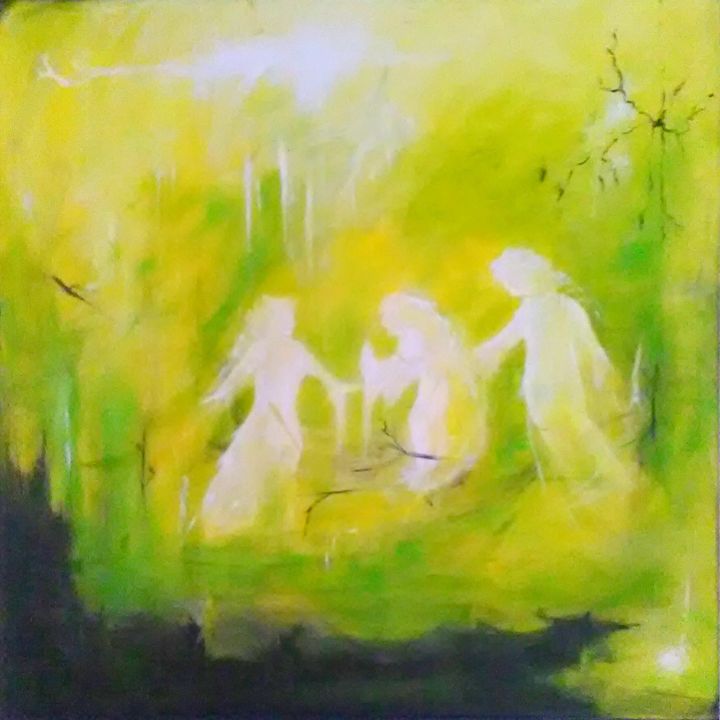 Painting titled "Angels" by Maja Kronblad, Original Artwork
