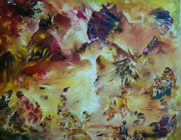 Painting titled "artdec7" by Krouni, Original Artwork, Oil