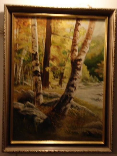 Painting titled "Spring in the forest" by Mizsei F Krug, Original Artwork