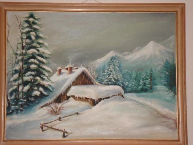 Peinture intitulée "Wintertime" par Mizsei F Krug, Œuvre d'art originale