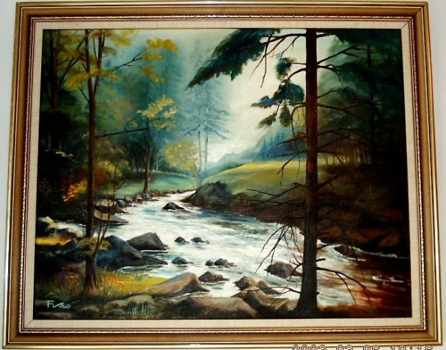 Peinture intitulée "Black Forest" par Mizsei F Krug, Œuvre d'art originale