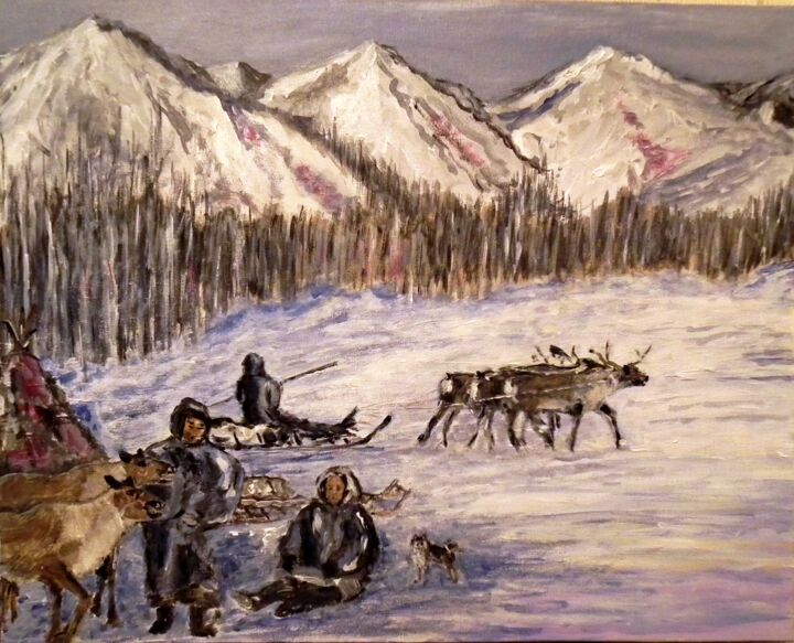 Painting titled "Sakha (Yakutia)" by Krughoff, Original Artwork, Acrylic