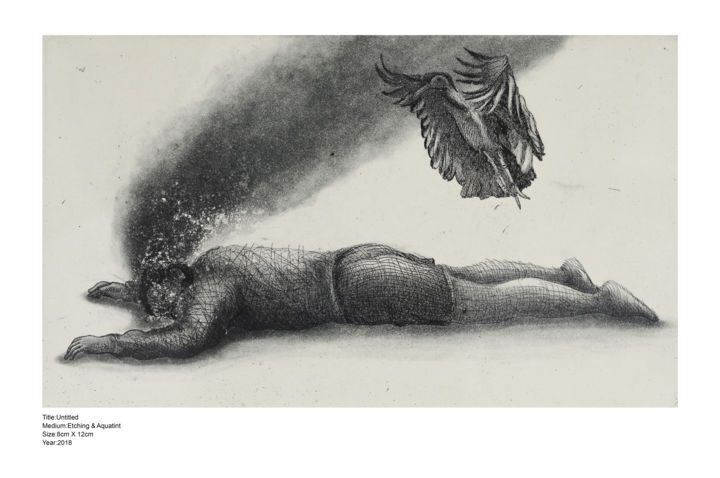 Impressões e gravuras intitulada "dream" por Kalakar Go, Obras de arte originais, Água forte