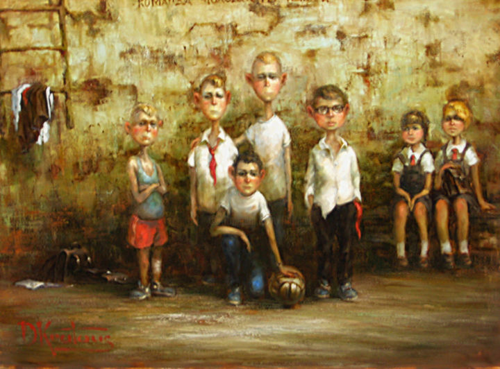 Schilderij getiteld ""Команда молодости…" door Dmitry Krutous, Origineel Kunstwerk