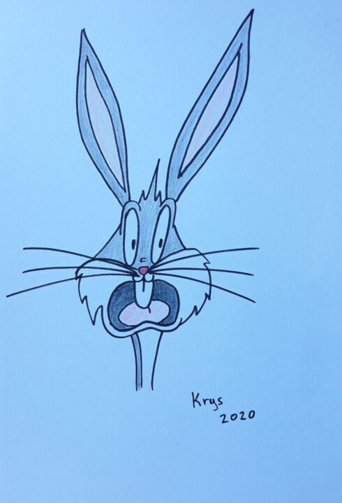 Disegno intitolato "Bugs B" da Krystian, Opera d'arte originale, Inchiostro