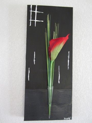 Peinture intitulée "2 arome rouge" par Krystyl Création, Œuvre d'art originale