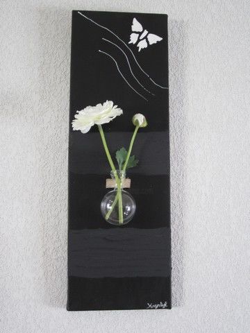 Peinture intitulée "3 anemone blanche" par Krystyl Création, Œuvre d'art originale