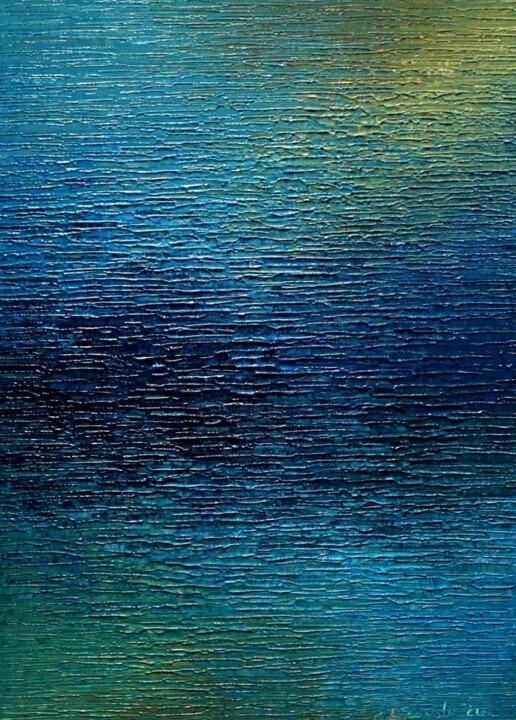 Painting titled "Water 5000" by Krzysztof Lozowski, Original Artwork, Acrylic