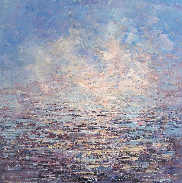 Malarstwo zatytułowany „Sea” autorstwa Krzysztof Lozowski, Oryginalna praca, Akryl