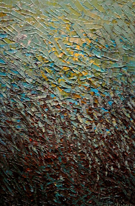 Painting titled "Meadow 9" by Krzysztof Lozowski, Original Artwork, Acrylic