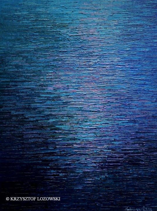 Painting titled "Water 176" by Krzysztof Lozowski, Original Artwork, Acrylic