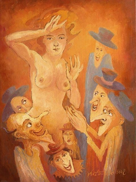 Malarstwo zatytułowany „Inkwizycja” autorstwa Krzysztof Lozowski, Oryginalna praca
