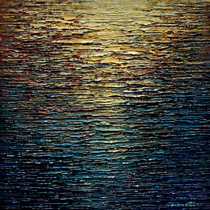 Картина под названием "Water 185" - Krzysztof Lozowski, Подлинное произведение искусства, Акрил