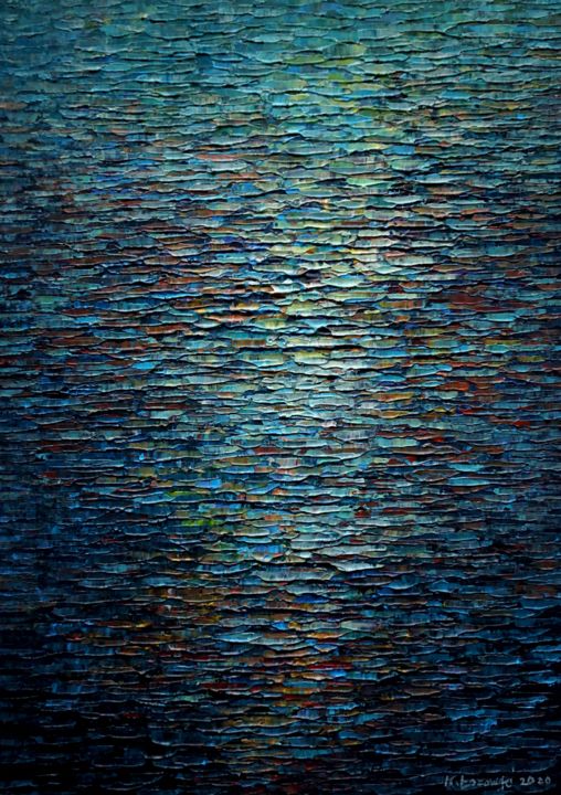 Pintura intitulada "Water 2002" por Krzysztof Lozowski, Obras de arte originais, Acrílico