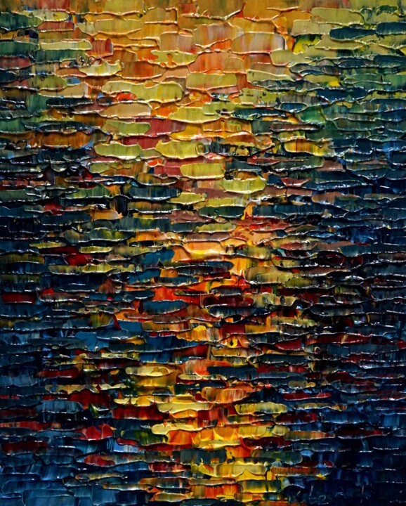 Pintura intitulada "Woda 2502" por Krzysztof Lozowski, Obras de arte originais, Acrílico