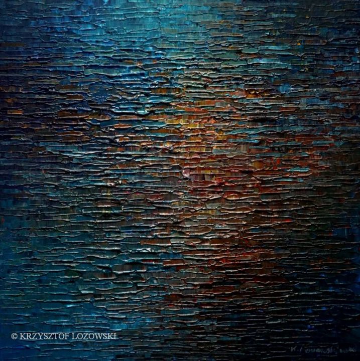 Painting titled "Water 124" by Krzysztof Lozowski, Original Artwork, Acrylic