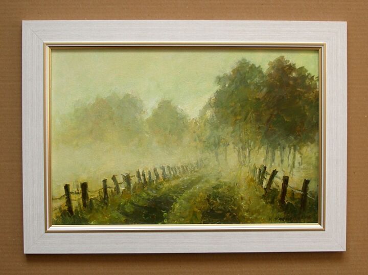 Painting titled "Morning" by Krzysztof Lozowski, Original Artwork, Acrylic