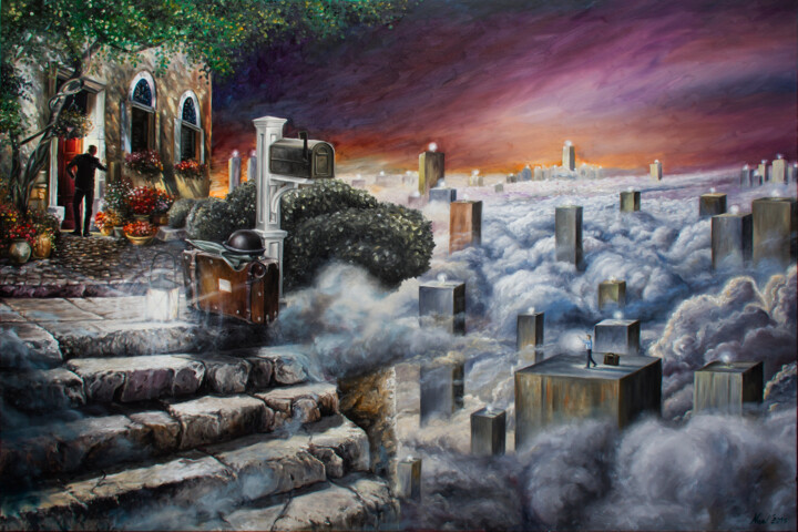 Painting titled "Ritorno del figliol" by Krzysztof Slemp (NOEL), Original Artwork, Oil