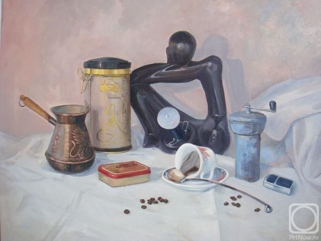 Натюрморт со сломанным светильником - Painting, 40x50 cm ©2009 by ksandro -
Realism