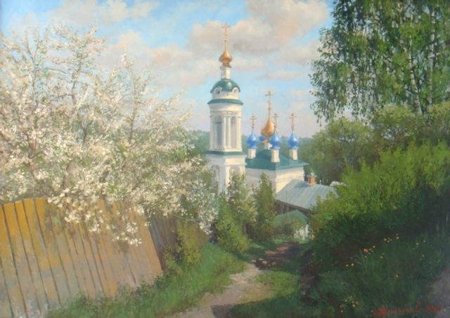 "Вишня цветет" başlıklı Tablo Ksandro tarafından, Orijinal sanat, Petrol