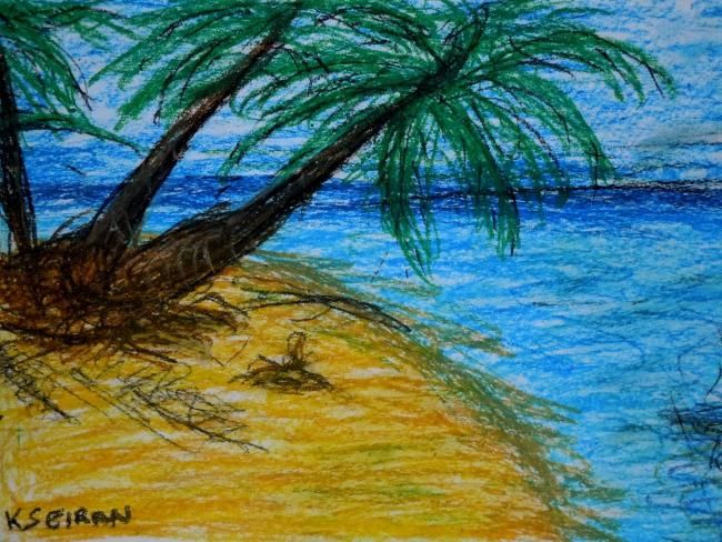 Drawing titled "la mer 03" by Kseiran, Original Artwork
