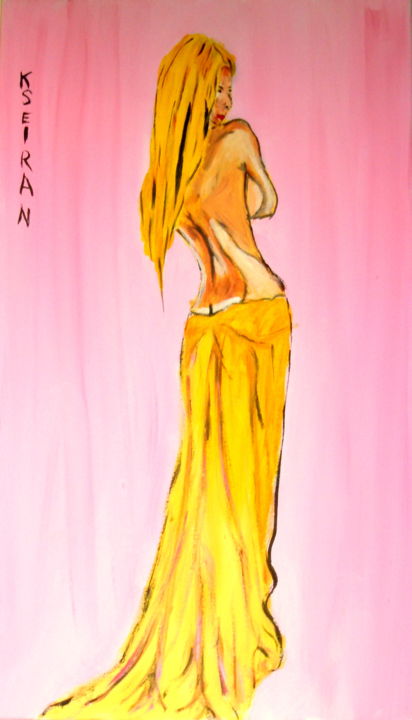 Malerei mit dem Titel "la belle dame" von Kseiran, Original-Kunstwerk, Öl