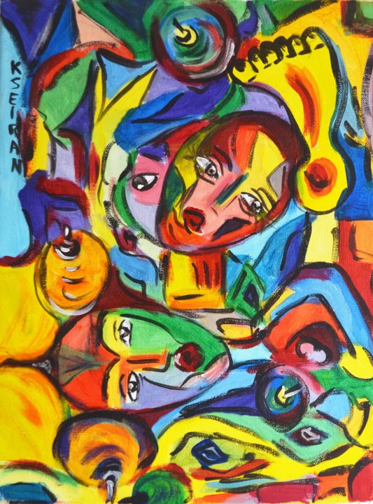 Painting titled "le festival" by Kseiran, Original Artwork