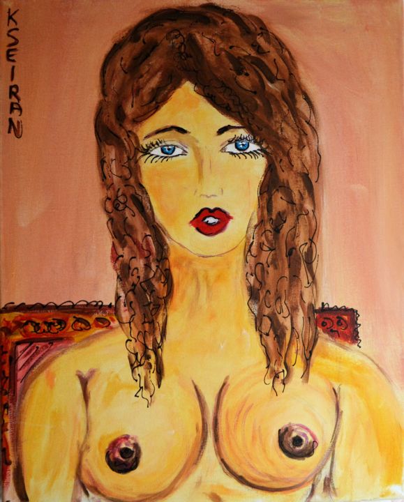 Pintura titulada "nu" por Kseiran, Obra de arte original