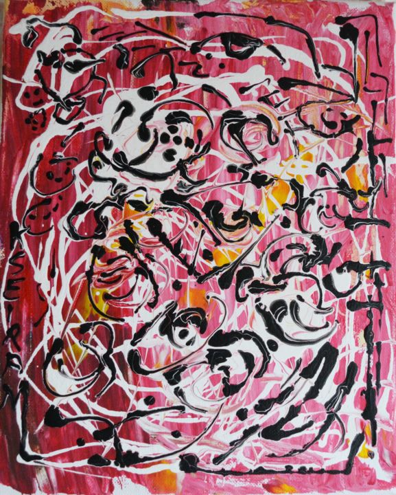 Painting titled "abstrait" by Kseiran, Original Artwork