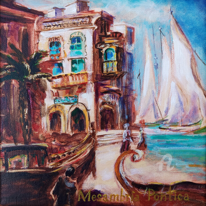 Peinture intitulée "Age of Sails: Ancie…" par Kselma Randvald, Œuvre d'art originale, Huile Monté sur Châssis en bois