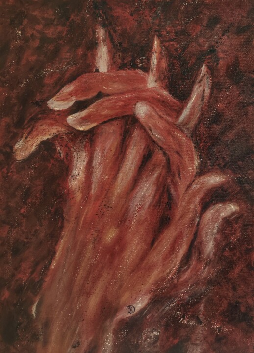 Painting titled "Лови волну" by Kseniia Davydova, Original Artwork, Acrylic